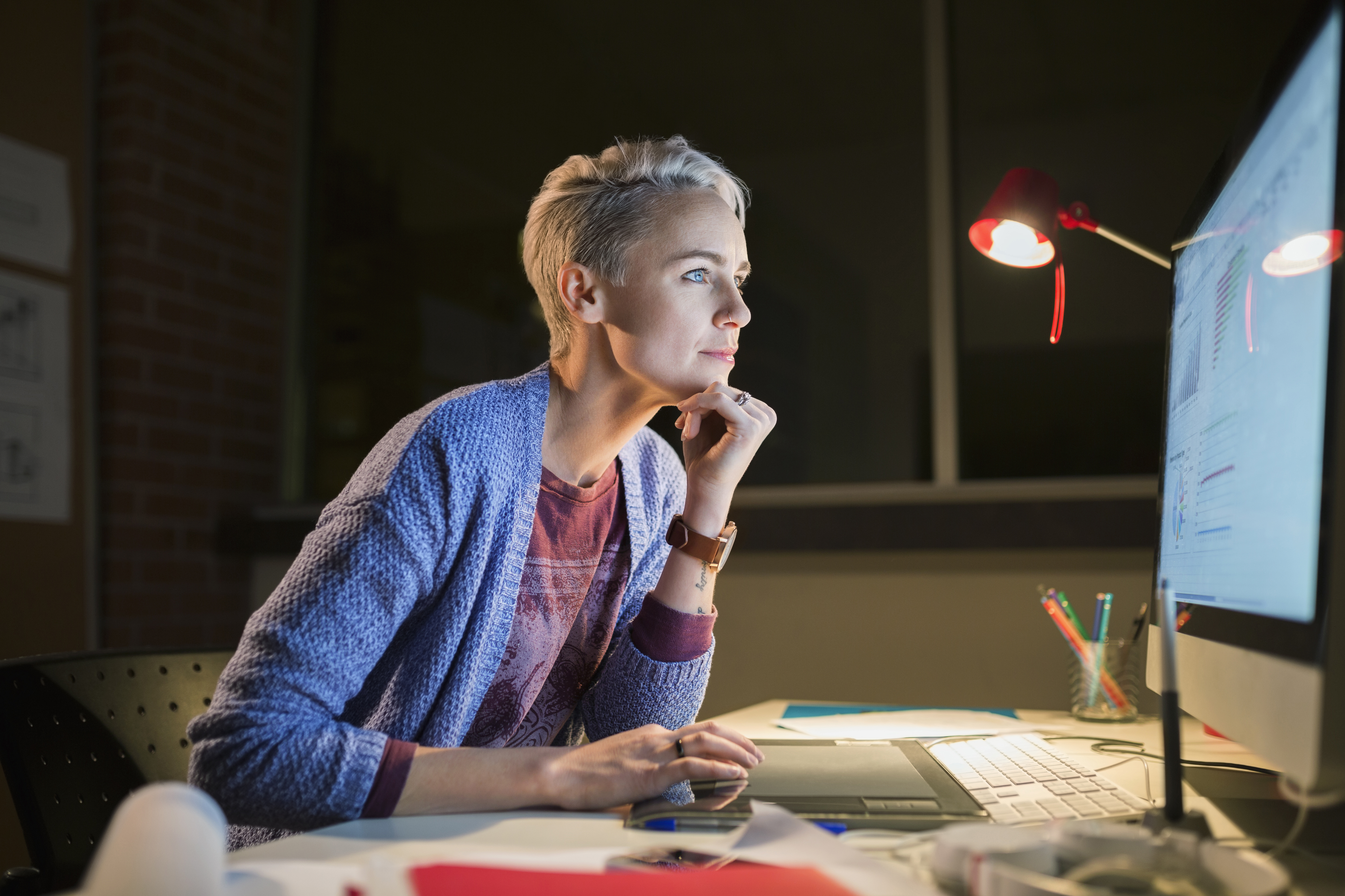 Credit Union professional on laptop 